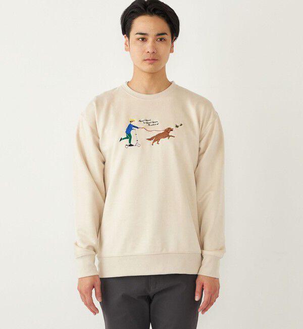 SHIPS Colors 「SHIPS Colors:フェイクスエード (ポリエステル) エンブロイダリー スウェット」|スウェット・ジャージ|