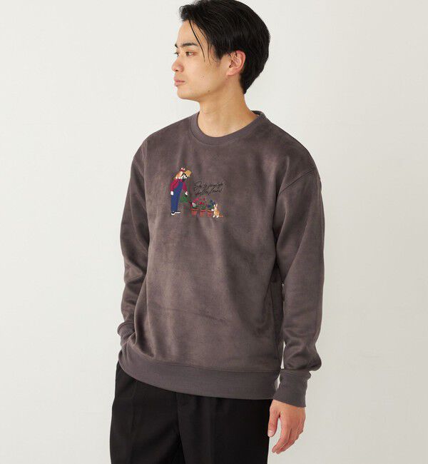 SHIPS Colors 「SHIPS Colors:フェイクスエード (ポリエステル) エンブロイダリー スウェット」|スウェット・ジャージ|