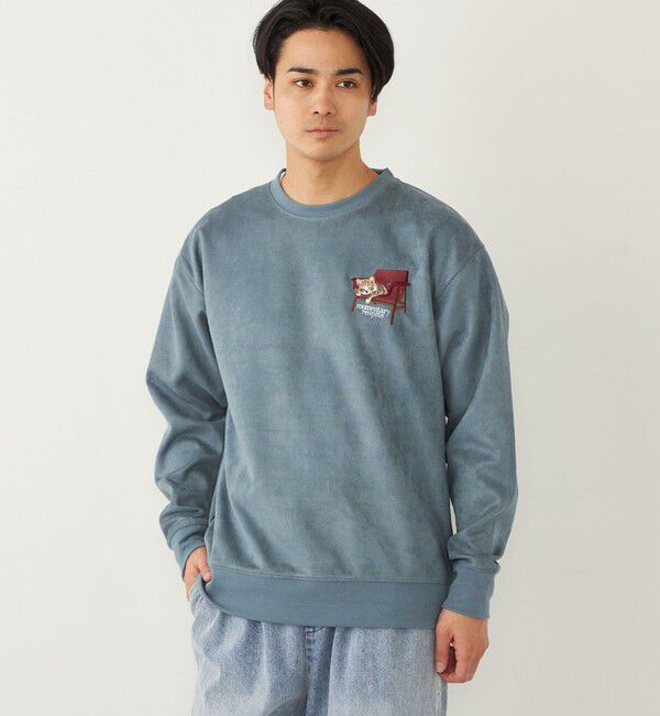 SHIPS Colors 「SHIPS Colors:フェイクスエード (ポリエステル) エンブロイダリー スウェット」|スウェット・ジャージ|