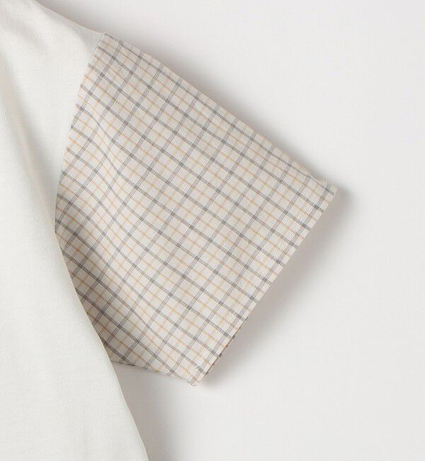 SHIPS KIDS「SHIPS KIDS:100～130cm / チェック 切替 半袖 TEE」|Tシャツ・カットソー|