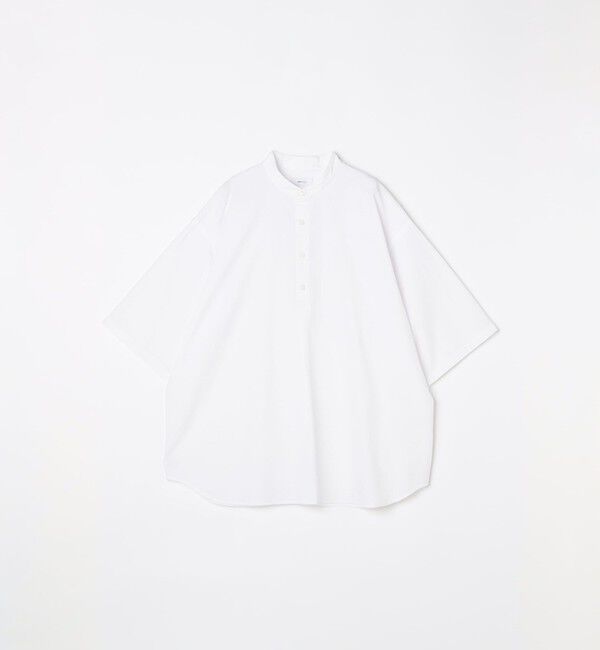 SHIPS any「SHIPS any: シアサッカー ストライプ バンド スキッパー ハーフスリーブ シャツ◇」|シャツ・ブラウス|