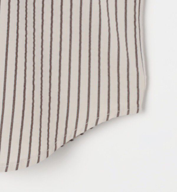 SHIPS any「SHIPS any: シアサッカー ストライプ バンド スキッパー ハーフスリーブ シャツ◇」|シャツ・ブラウス|