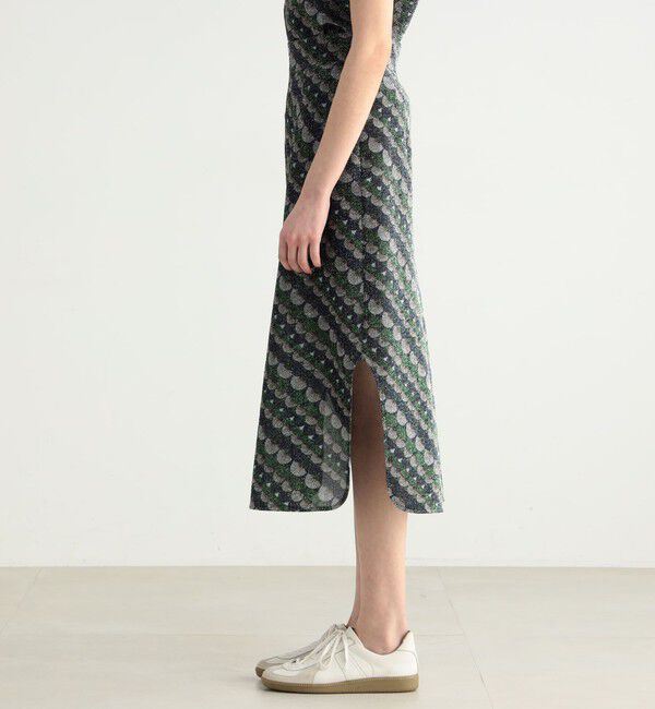 BACCA「スケールプリント ラメミディスカート」|スカート|