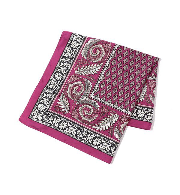 SOULEIADO「シルクプリントスカーフ」|バンダナ・スカーフ|76 パープル系