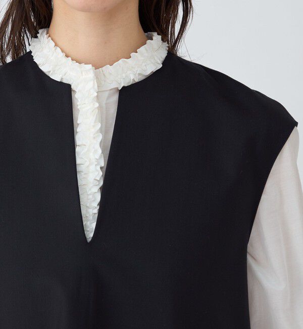 TOMORROWLAND collection「スーパーウールウィーヴ レイヤードブラウス」|シャツ・ブラウス|