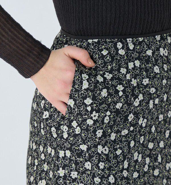 Ballsey「レジェフラワープリント マーメイドスカート」|フレア|