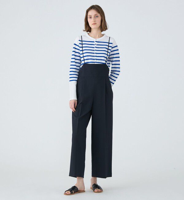 MACPHEE「ポリエステルサッカー サロペット」|オールインワン|