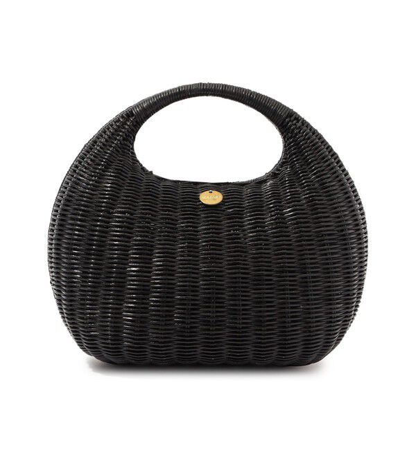 SOULEIADO「SOULEIADO ラタン サークルバッグ」|かごバッグ|19 ブラック
