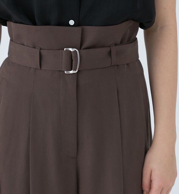 Ballsey「セルロースツイル ハイウエストテーパードパンツ」|その他|