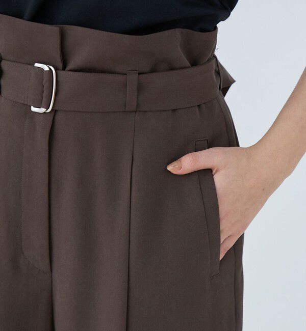 Ballsey「セルロースツイル ハイウエストテーパードパンツ」|その他|