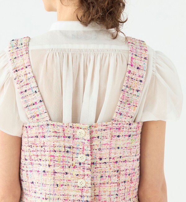 TOMORROWLAND collection「コロレファンシーツイード スクエアネックトップス」|その他|