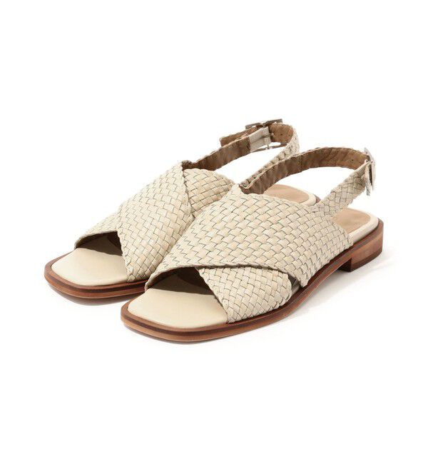 TOMORROWLAND GOODS「GALERIE VIE DE メッシュクロス サンダル」|サンダル|41 ライトベージュ