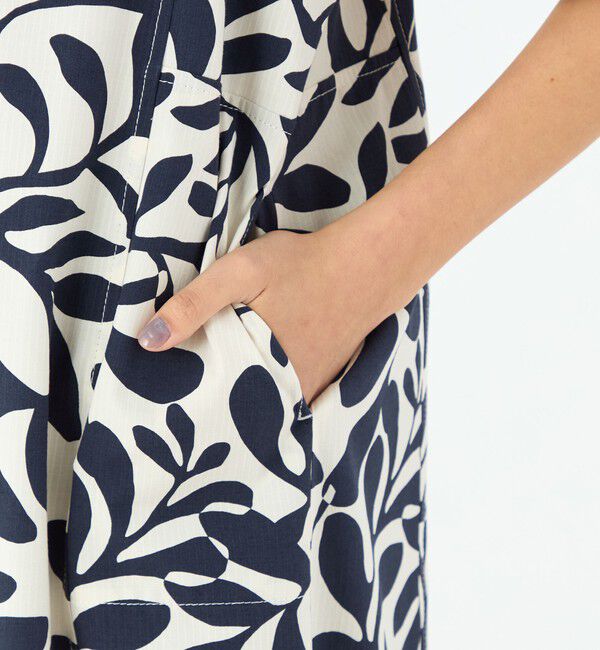 MACPHEE「ボタニカルプリント シャツワンピース」|ワンピース|
