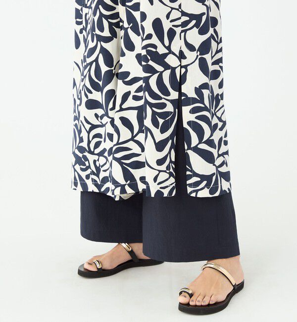 MACPHEE「ボタニカルプリント シャツワンピース」|ワンピース|