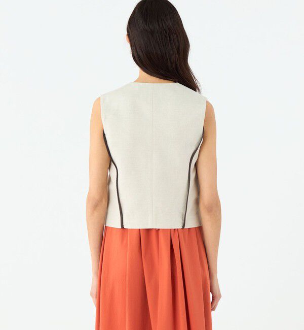 MACPHEE「タイニーヘリンボーン コンパクトジレ」|ベスト・ジレ|