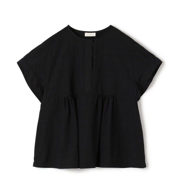 Ballsey「ボーダーサッカー サックブラウス」|シャツ・ブラウス|19 ブラック