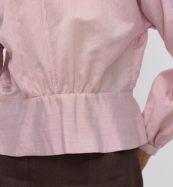 BACCA「ウォッシャーシルク ショートブラウス」|シャツ・ブラウス|