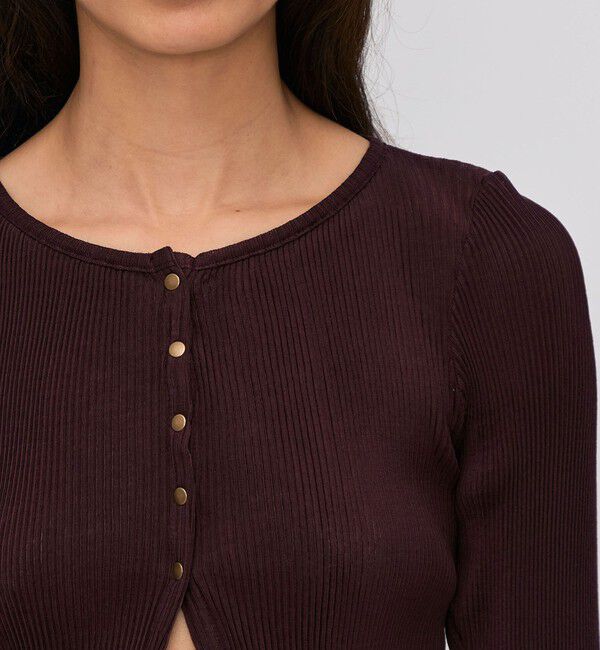 BACCA「プリーツコットン ショートカーディガン」|カーディガン|