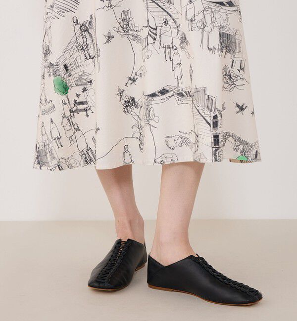 GALERIE VIE「グリーンスケーププリント フレンチスリーブワンピース」|ワンピース|