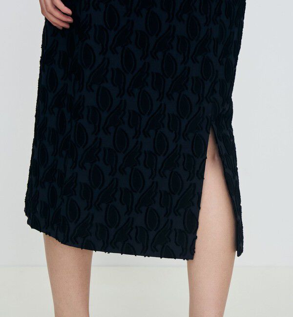 TOMORROWLAND collection「シャイニーカットジャカード Vネックワンピース」|ワンピース|