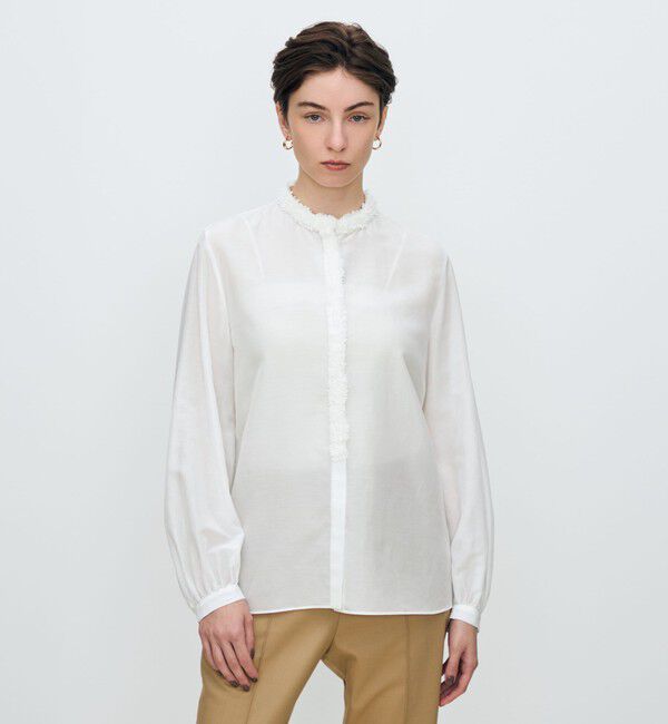 TOMORROWLAND collection「コットンシルクローン ロングスリーブブラウス」|シャツ・ブラウス|