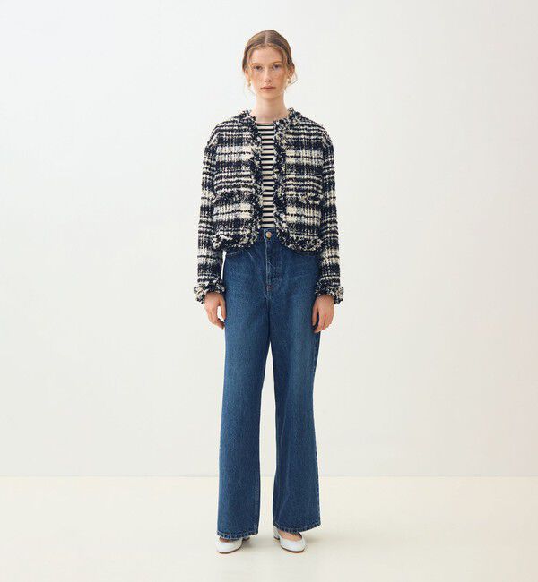 TOMORROWLAND collection「オーロラグレンチェック ノーカラージャケット」|ノーカラージャケット|