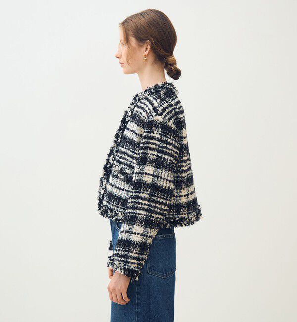 TOMORROWLAND collection「オーロラグレンチェック ノーカラージャケット」|ノーカラージャケット|