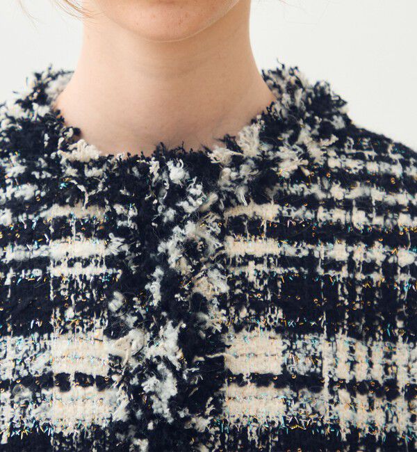 TOMORROWLAND collection「オーロラグレンチェック ノーカラージャケット」|ノーカラージャケット|