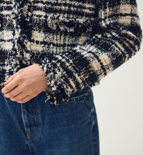 TOMORROWLAND collection「オーロラグレンチェック ノーカラージャケット」|ノーカラージャケット|