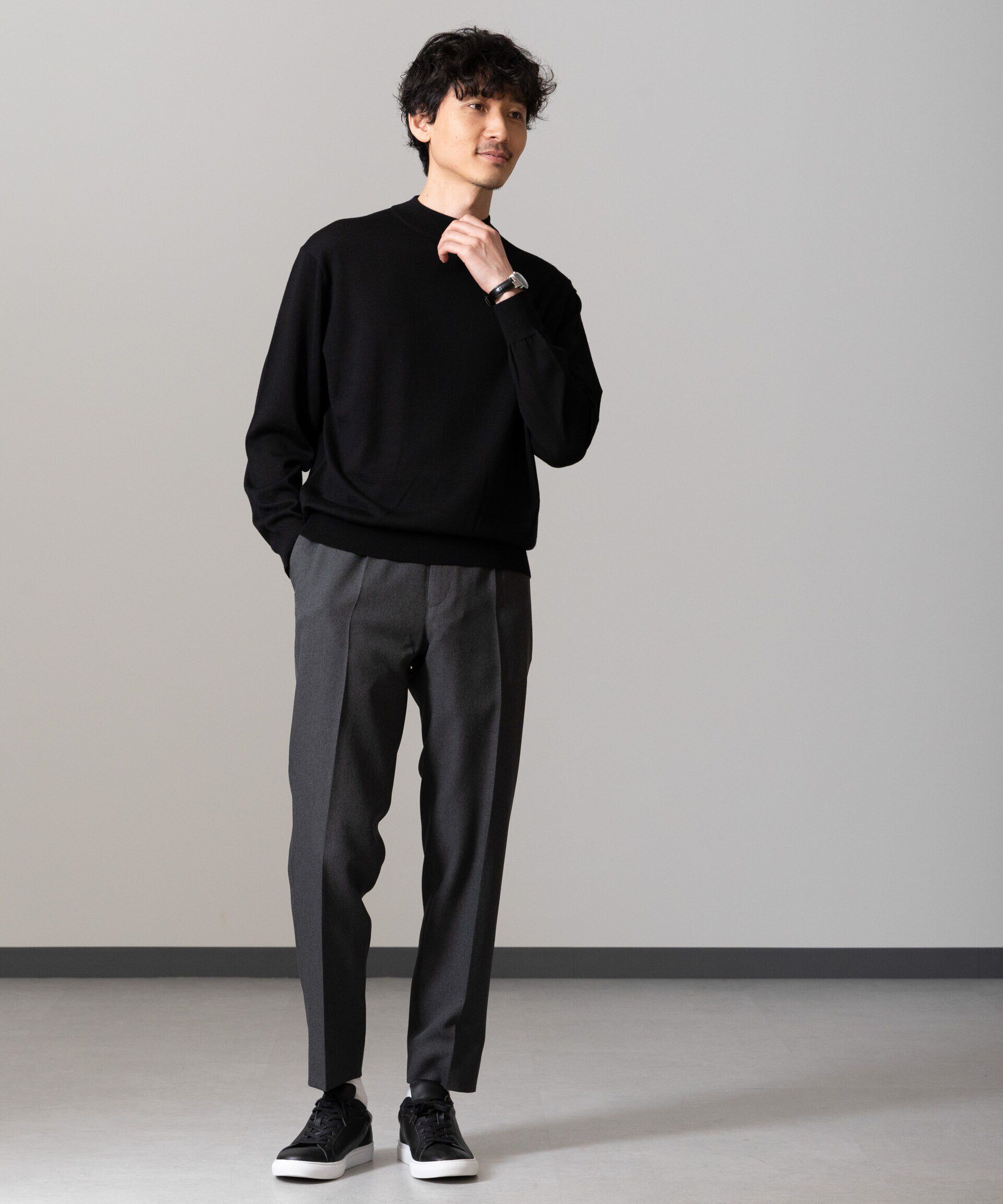 nano･universe「「毛玉レスニット」 ファインゲージモックネック」|ニット・セーター|