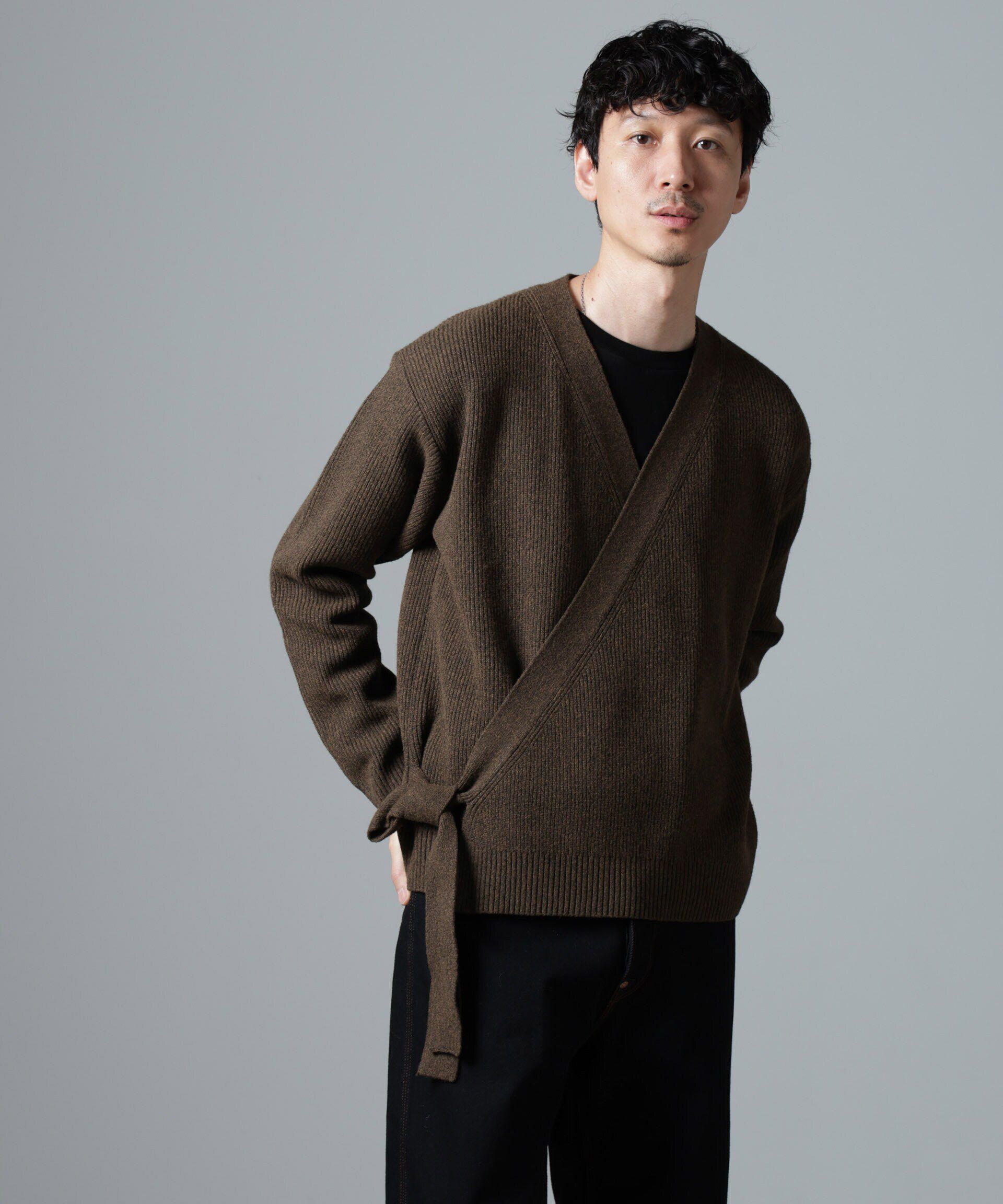 nano･universe「畔編みタイカーディガン」|ニット・セーター|ブラウン