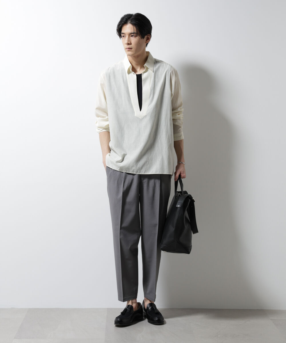 nano･universe「キュプラコットンバルーズシャツ 長袖」|シャツ・ブラウス|