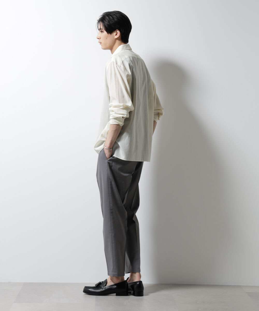 nano･universe「キュプラコットンバルーズシャツ 長袖」|シャツ・ブラウス|