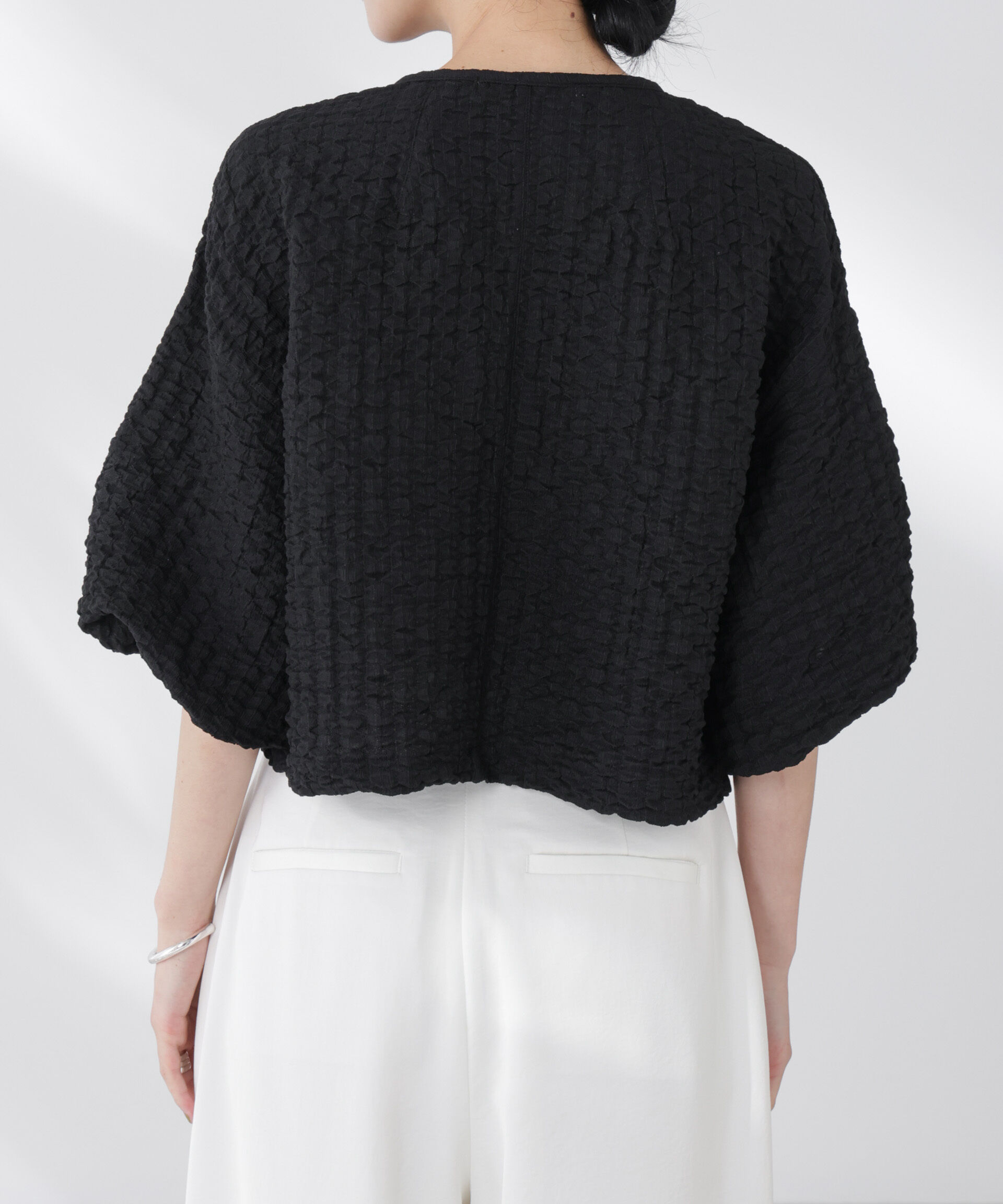 nano･universe「フクレシャーリングzipカーディガン」|Tシャツ・カットソー|