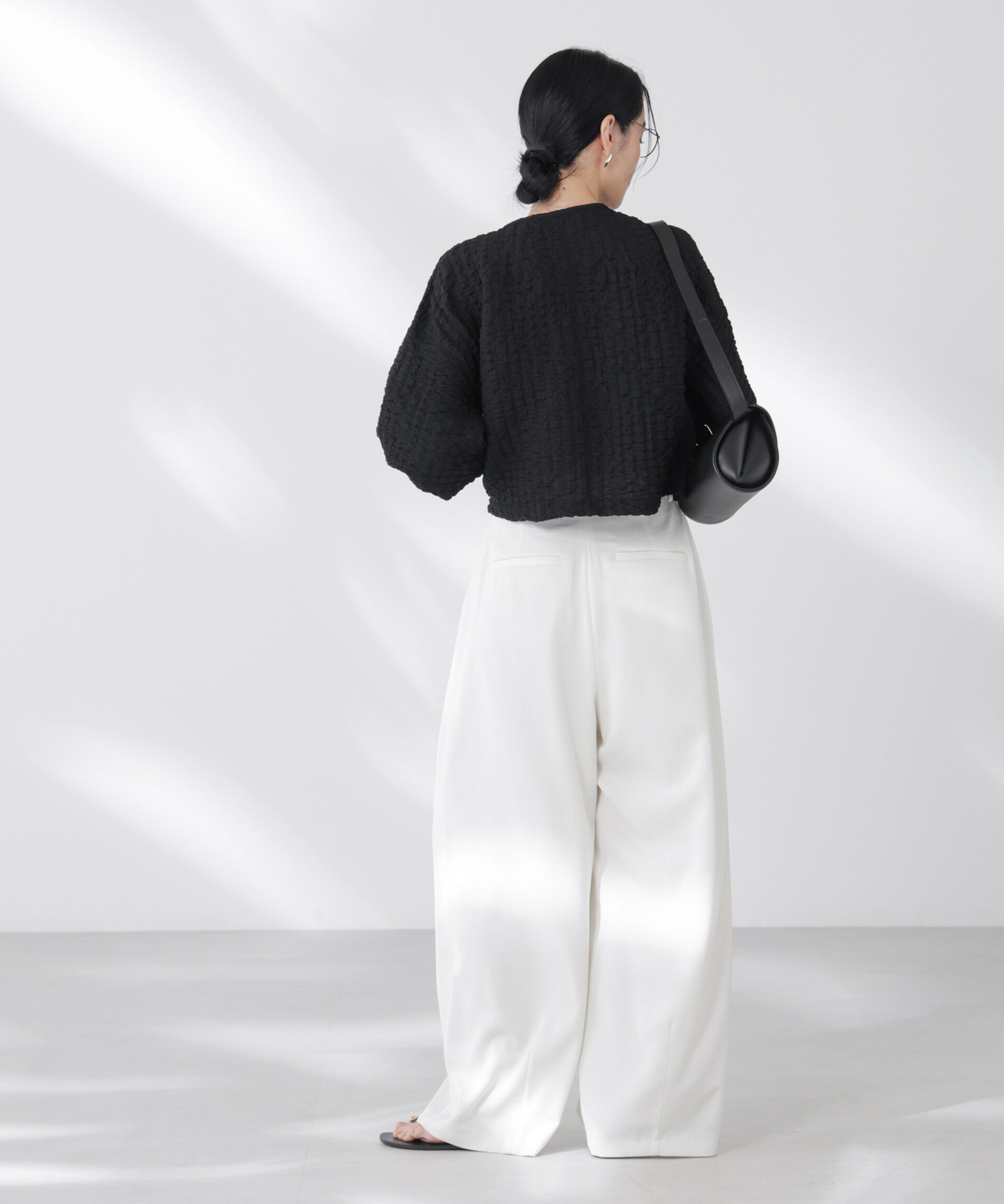 nano･universe「フクレシャーリングzipカーディガン」|Tシャツ・カットソー|