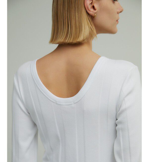 BEIGE,「CYRILLE / リブトップス」|Tシャツ・カットソー|