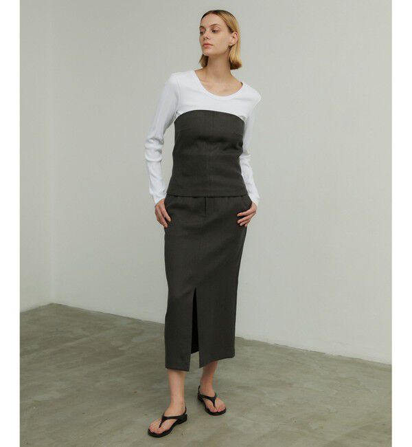 BEIGE,「CYRILLE / リブトップス」|Tシャツ・カットソー|