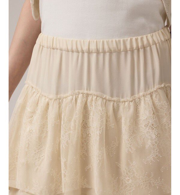 GRACE CONTINENTAL「レースコンビティアードスカート」|スカート|