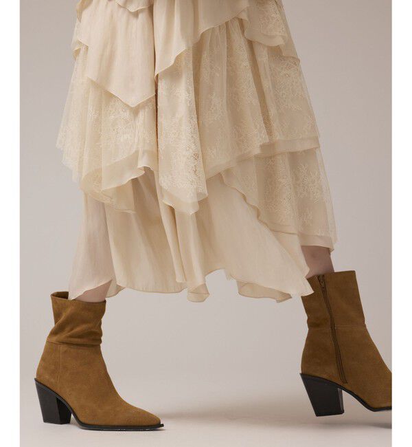 GRACE CONTINENTAL「レースコンビティアードスカート」|スカート|