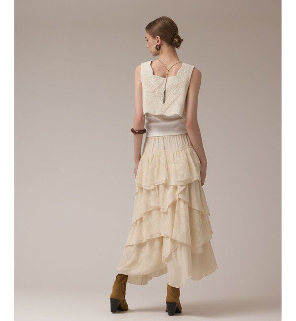 GRACE CONTINENTAL「レースコンビティアードスカート」|スカート|