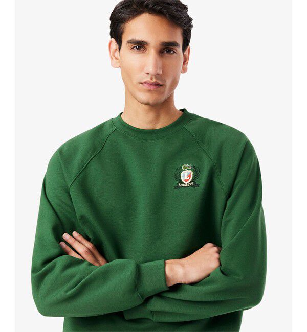 LACOSTE「エンブレムステッチフレンチメイドクルーネックスウェット」|スウェット・ジャージ|