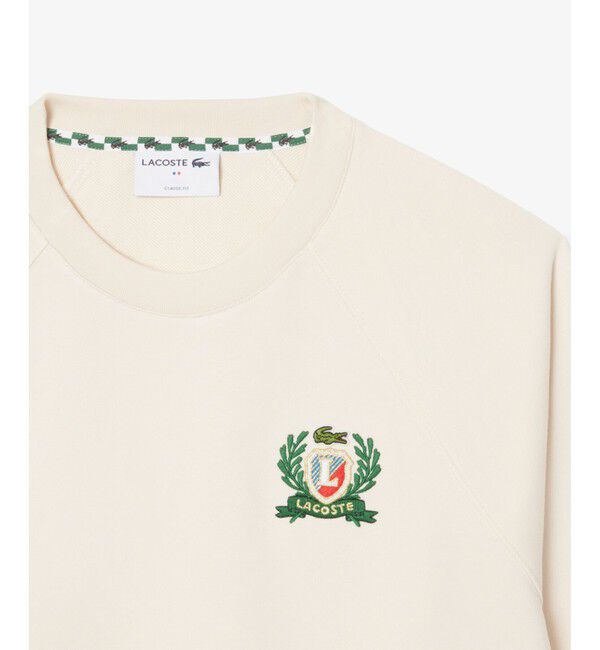 LACOSTE「エンブレムステッチフレンチメイドクルーネックスウェット」|スウェット・ジャージ|