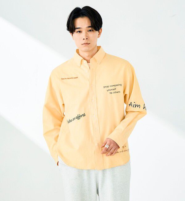 GLOSTER「【気分を上げるフレーズ】ポジティブメッセージシャツ パート2」|シャツ・ブラウス|