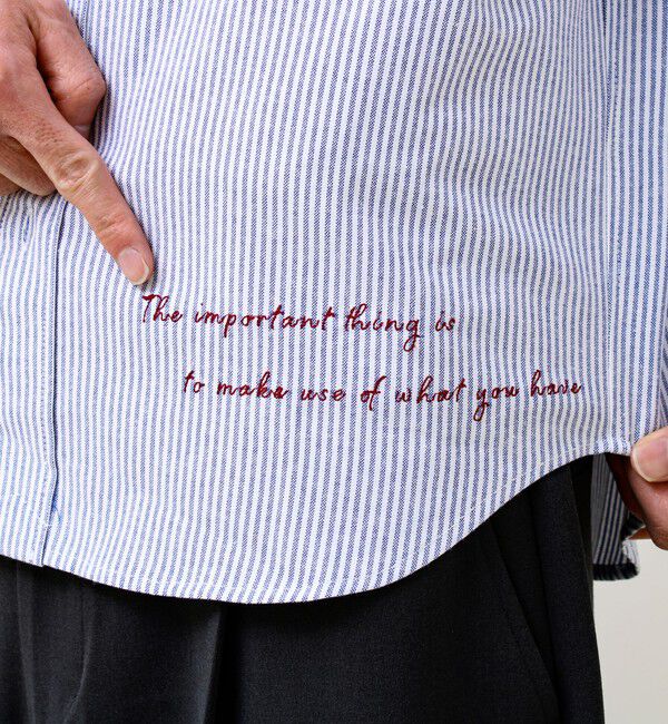 GLOSTER「【気分を上げるフレーズ】ポジティブメッセージシャツ パート2」|シャツ・ブラウス|