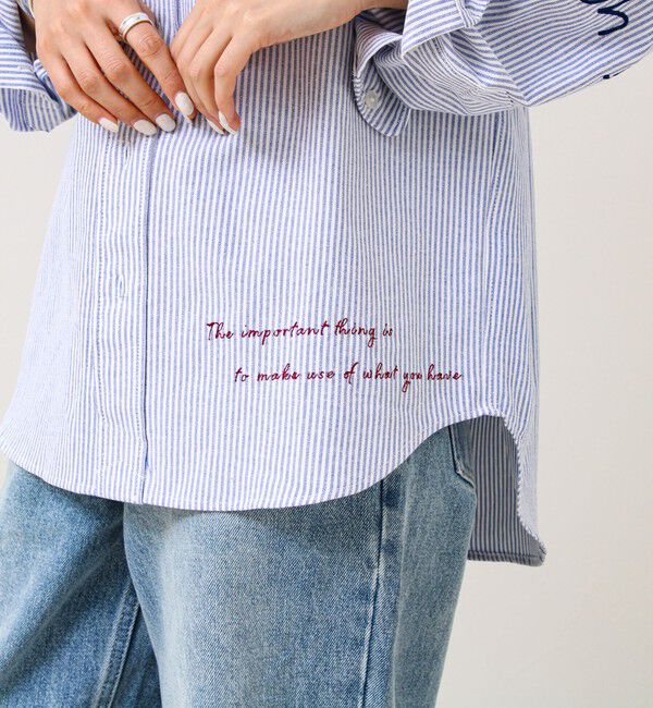 GLOSTER「【気分を上げるフレーズ】ポジティブメッセージシャツ パート2」|シャツ・ブラウス|