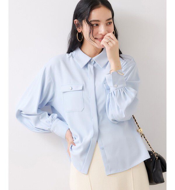 VIS「メタル釦シャツブラウス/イージーケア」|シャツ・ブラウス|