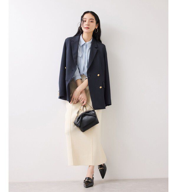 VIS「メタル釦シャツブラウス/イージーケア」|シャツ・ブラウス|