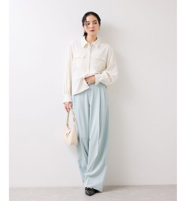 VIS「メタル釦シャツブラウス/イージーケア」|シャツ・ブラウス|