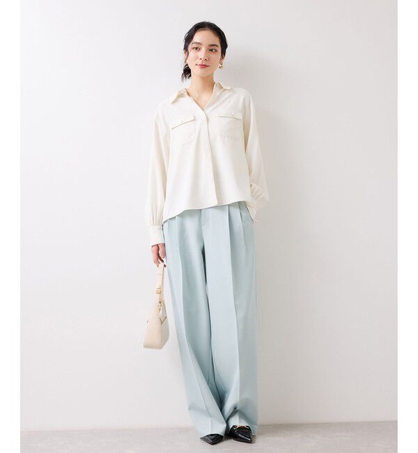 VIS「メタル釦シャツブラウス/イージーケア」|シャツ・ブラウス|