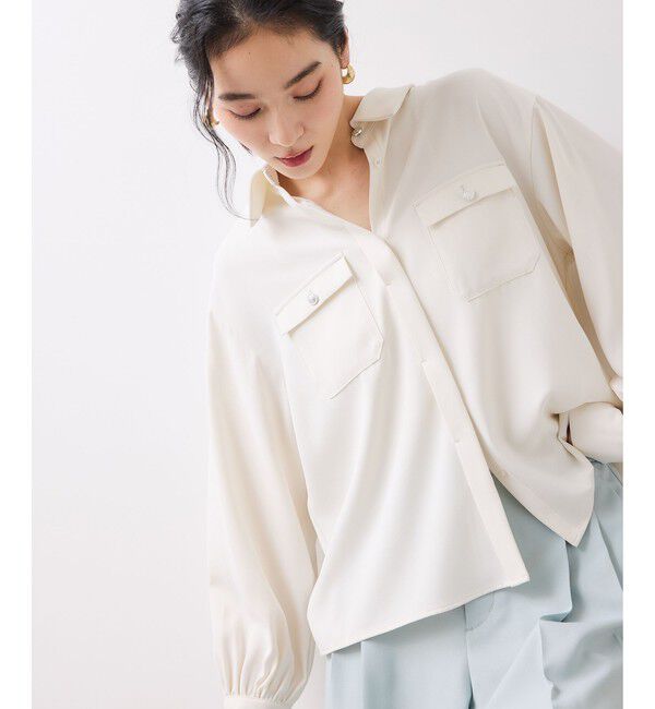 VIS「メタル釦シャツブラウス/イージーケア」|シャツ・ブラウス|